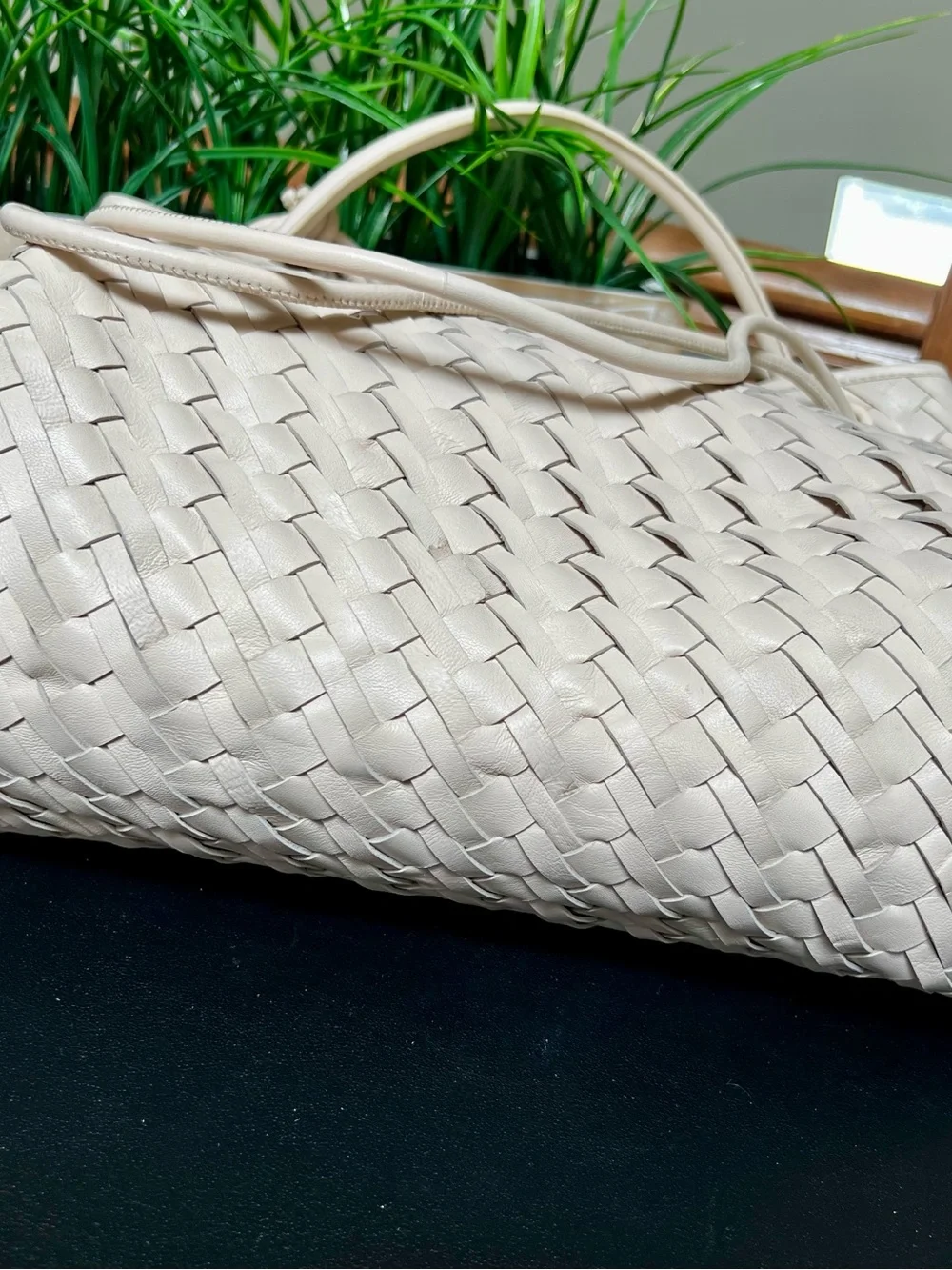 WALTER BAKER Hazel Large Woven Leather Tote